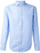 Armani Jeans Plain Shirt, Men's, Size: Xxl, Blue, Linen/flax