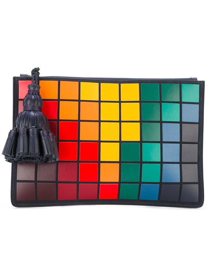 Anya Hindmarch Pixel Tassel-zip Clutch, Women's, Leather