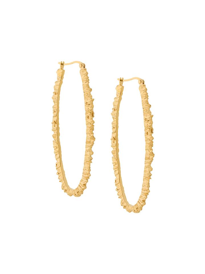 Niza Huang Under Earth Hoop Earrings - Metallic
