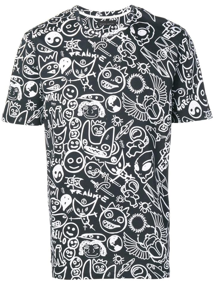 Frankie Morello Scribbles T-shirt - Black