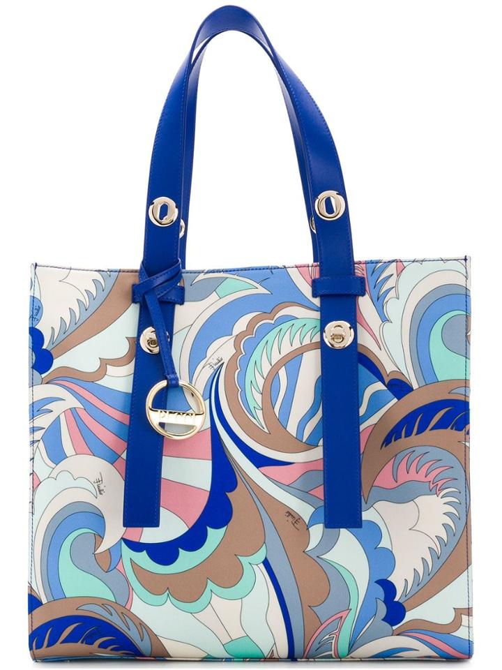 Emilio Pucci Acapulco Print Lorelei Tote Bag - Blue