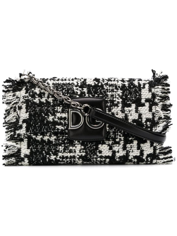 Dolce & Gabbana Dg Tweed Shoulder Bag - Black