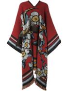 Dsquared2 Floral Bird Print Poncho