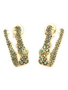Marc Alary Pavé Diamonds Crocodile Earrings
