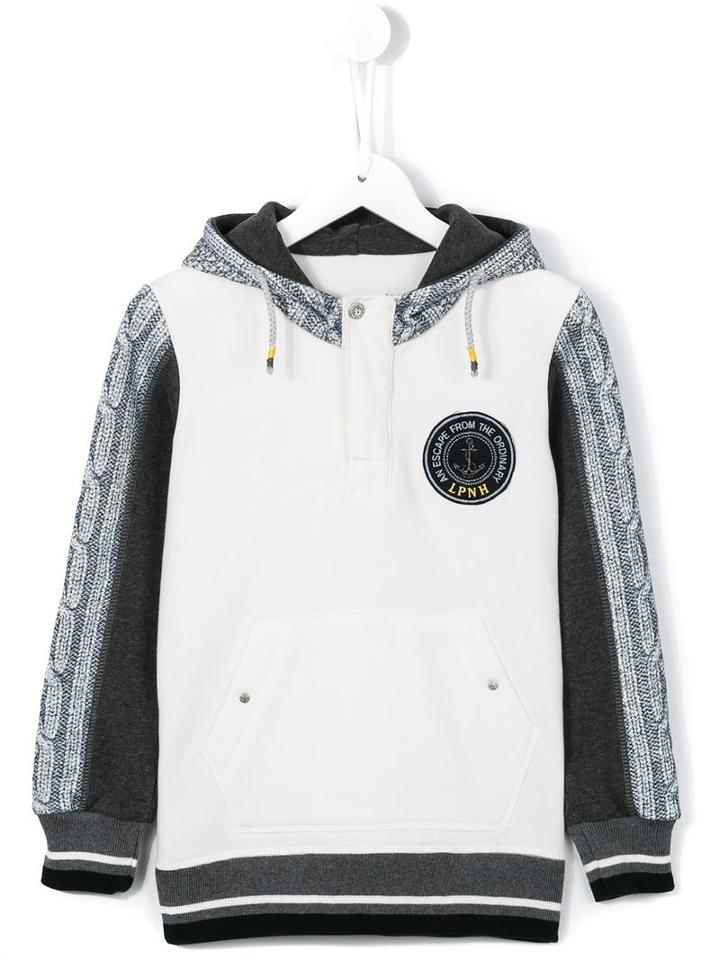 Lapin House Aran Knit Print Hoodie, Boy's, Size: 6 Yrs, White