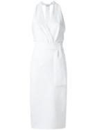 Tufi Duek V-neck Midi Dress - White