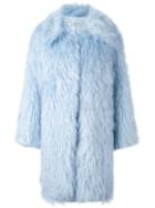 Vivetta Furry Coat, Women's, Size: 38, Blue, Cotton/acetate/cupro/mohair