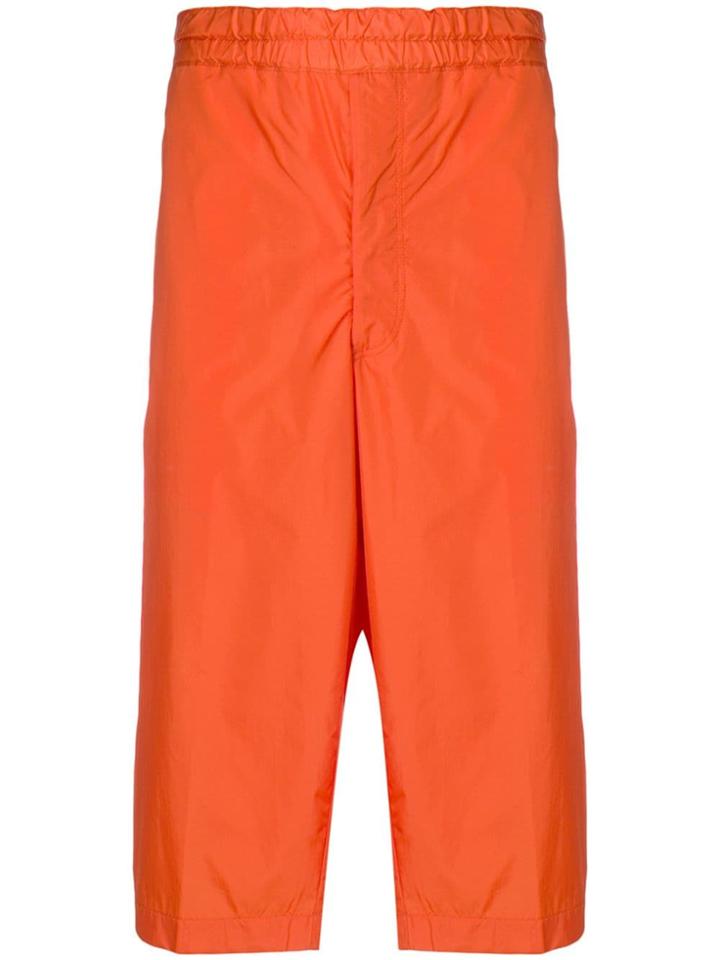 Comme Des Garçons Shirt Boys Side Panel Cropped Trousers - Orange