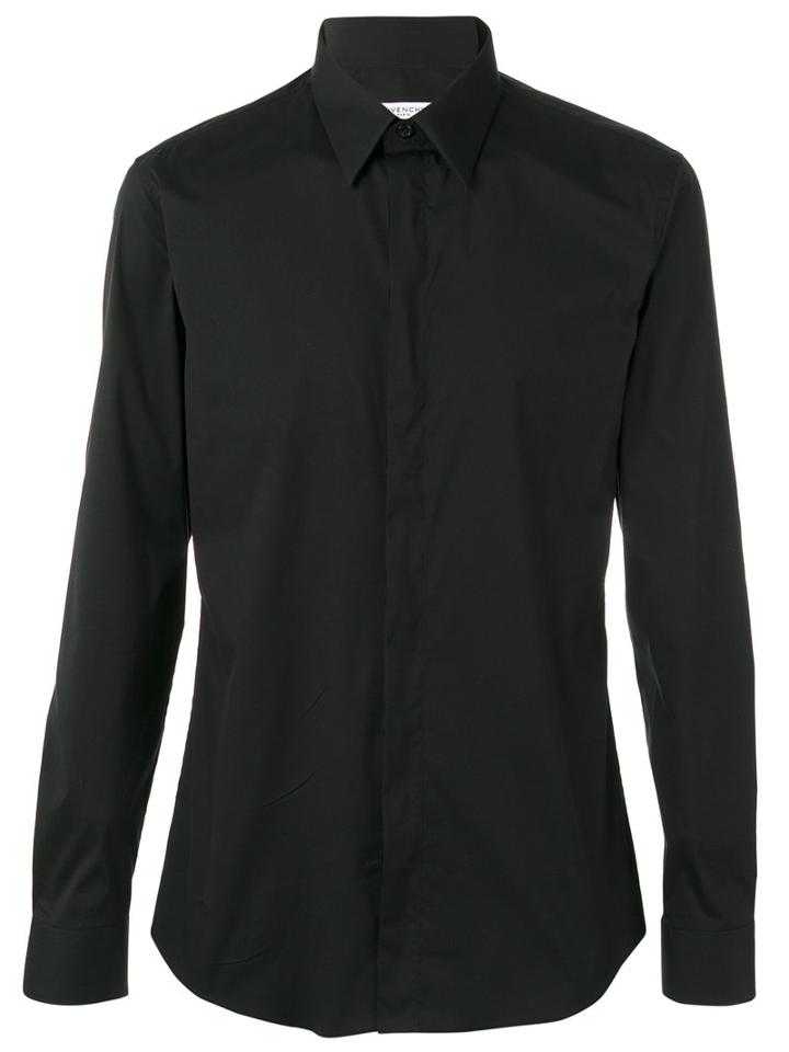 Givenchy Button-up Shirt, Men's, Size: 42, Black, Cotton/polyamide/spandex/elastane