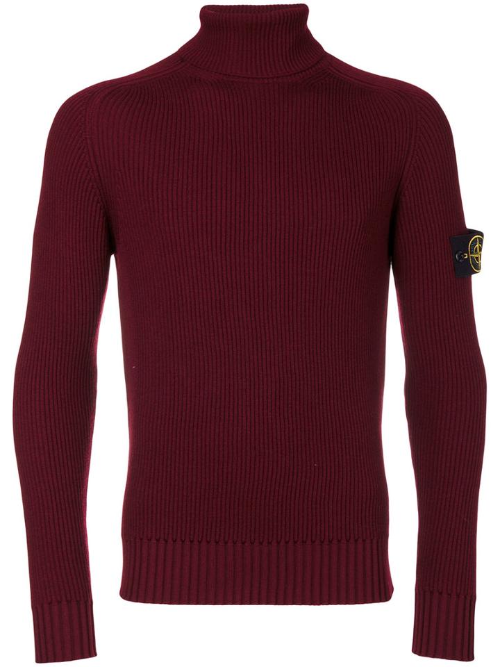 Stone Island - Fitted Roll Neck Sweater - Men - Wool - Xl, Brown, Wool