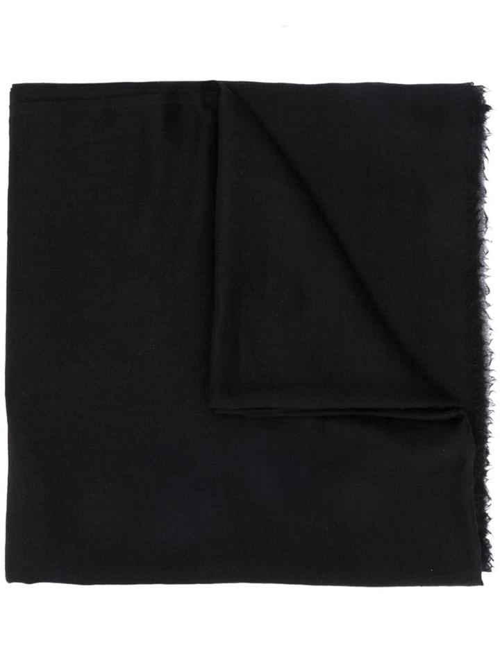 Faliero Sarti Divina Frayed Scarf - Black