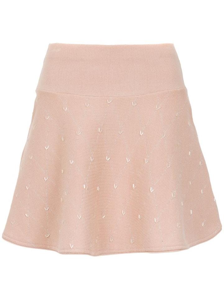 Andrea Bogosian Flared Knitted Skirt - Pink
