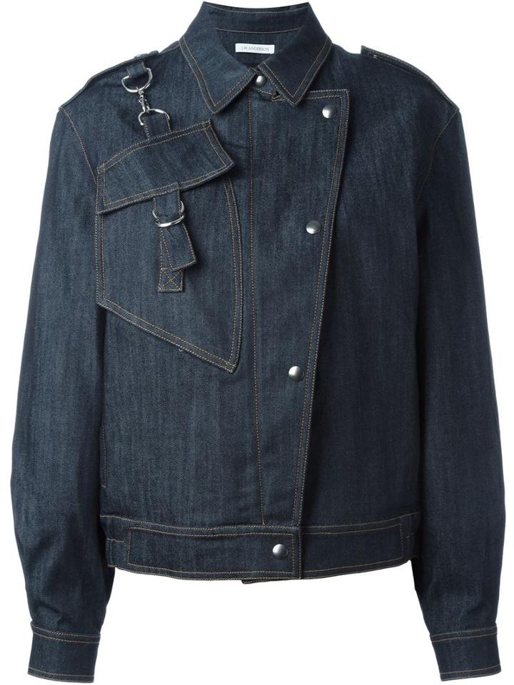 J.w. Anderson Biker Style Denim Jacket