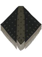 Alexander Mcqueen Skulls And Stars Woven Scarf, Women's, Black, Silk/aluminium/wool