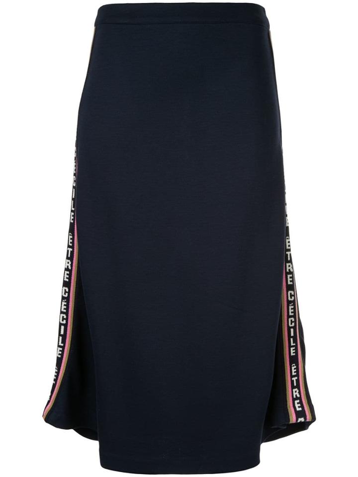 Être Cécile Rib Midi Skirt - Blue