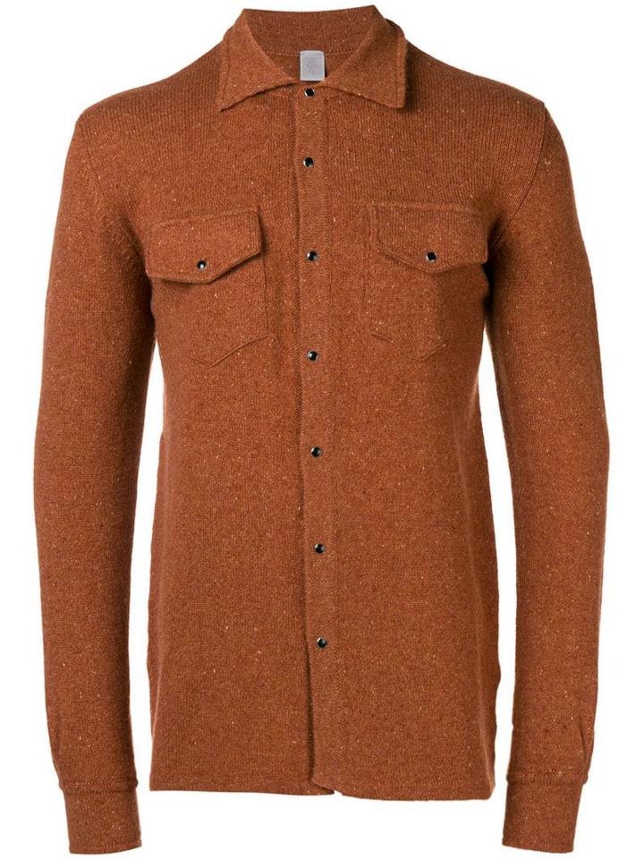 Eleventy Press Stud Overshirt - Yellow