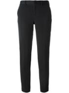 Pt01 Ribbed Skinny Trousers, Women's, Size: 44, Black, Viscose/polyamide