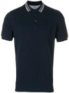 Brunello Cucinelli Striped Collar Polo Shirt - Blue