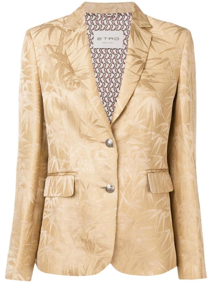 Etro Palm Leaves Jacquard Blazer - Neutrals
