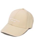 Drôle De Monsieur Embroidered Slogan Cap - Neutrals