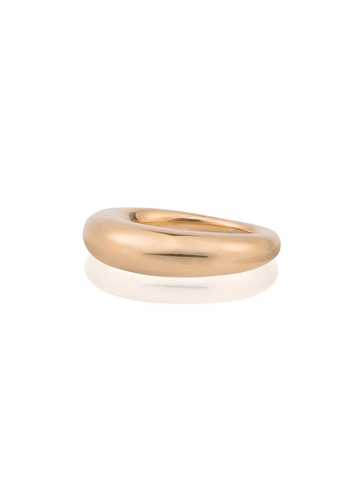 All Blues Yellow Gold Fat Snake Ring - Metallic