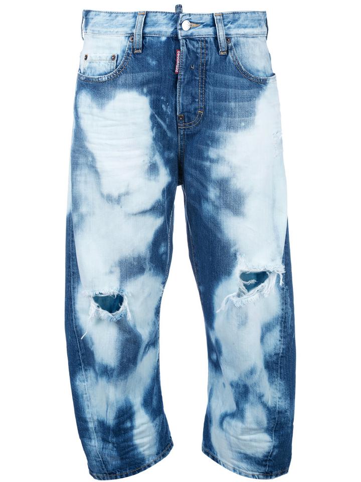 Dsquared2 Kawaii Heavily Bleached Jeans, Women's, Size: 40, Blue, Cotton/polyester