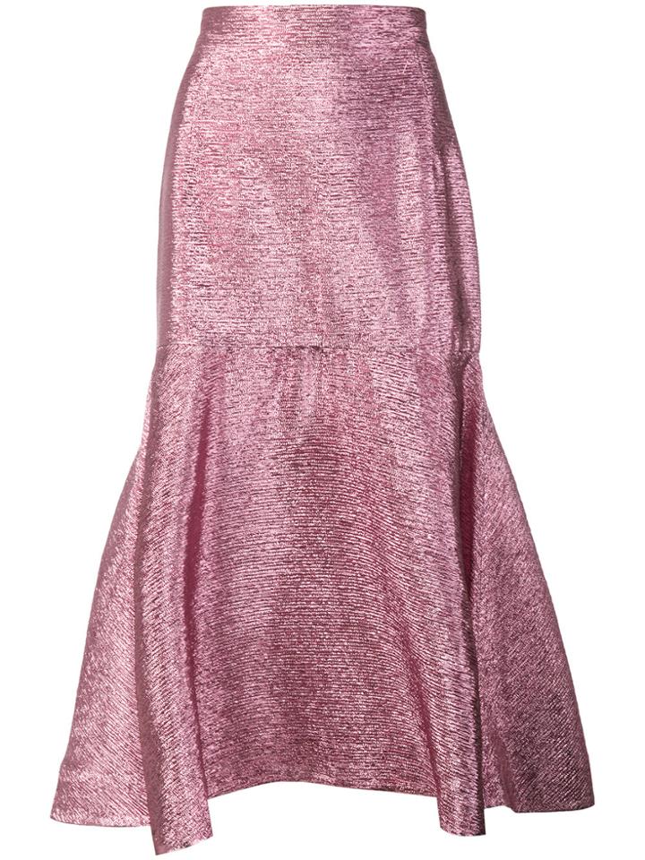 House Of Holland Metallic Effect Skirt - Pink & Purple