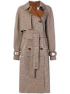 Sjyp Check Trench Coat - Nude & Neutrals