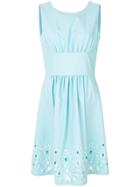 Boutique Moschino Floral Embroidered Dress - Blue