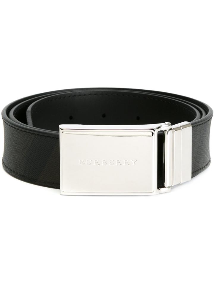 Burberry Logo Plaque Belt - Brown
