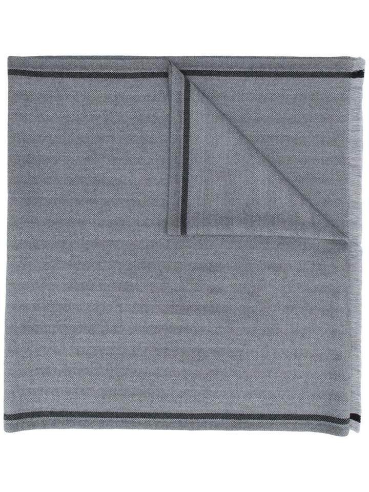 Tom Ford Fringed Long Scarf - Grey