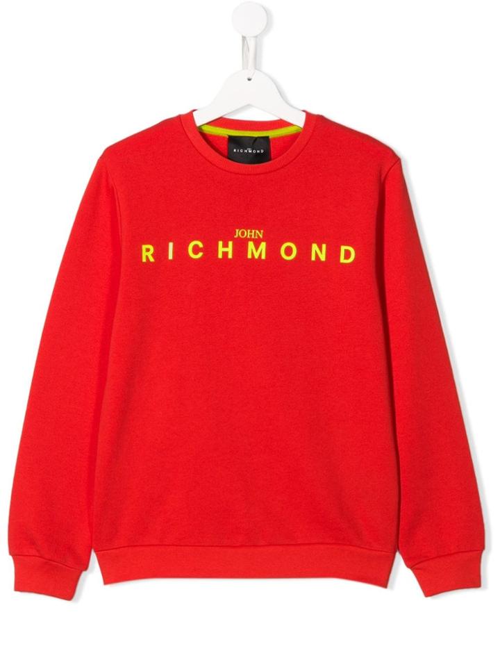 John Richmond Junior Teen Classic Logo Sweater - Red