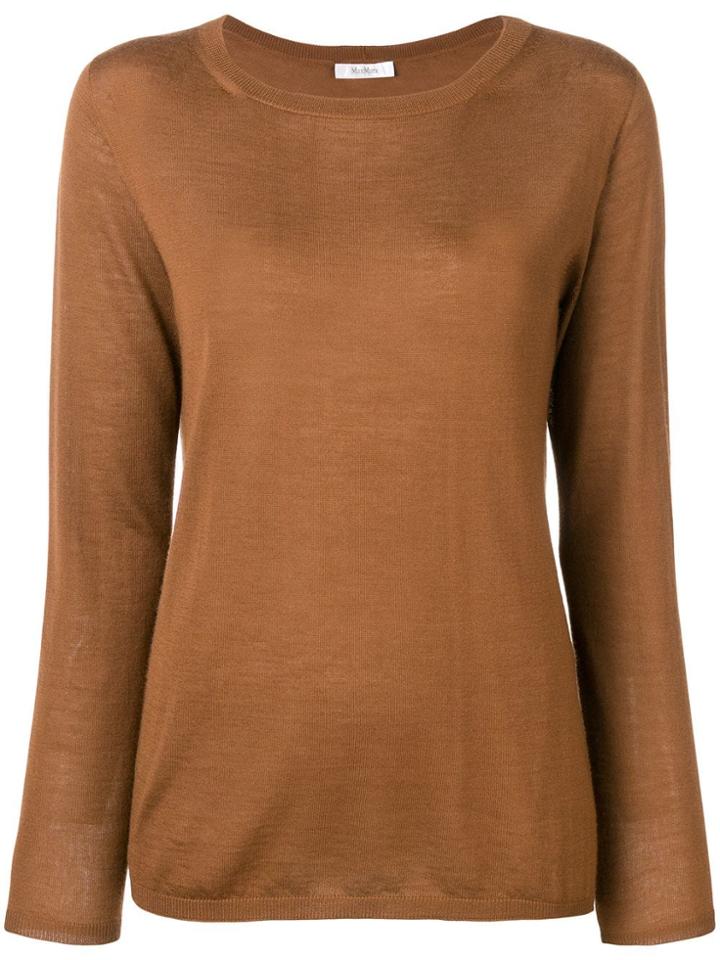 Max Mara Fine Knit Jumper - Brown