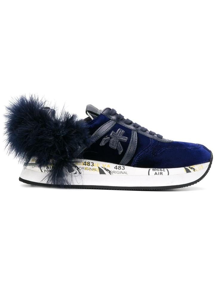White Premiata Holly Sneakers - Blue