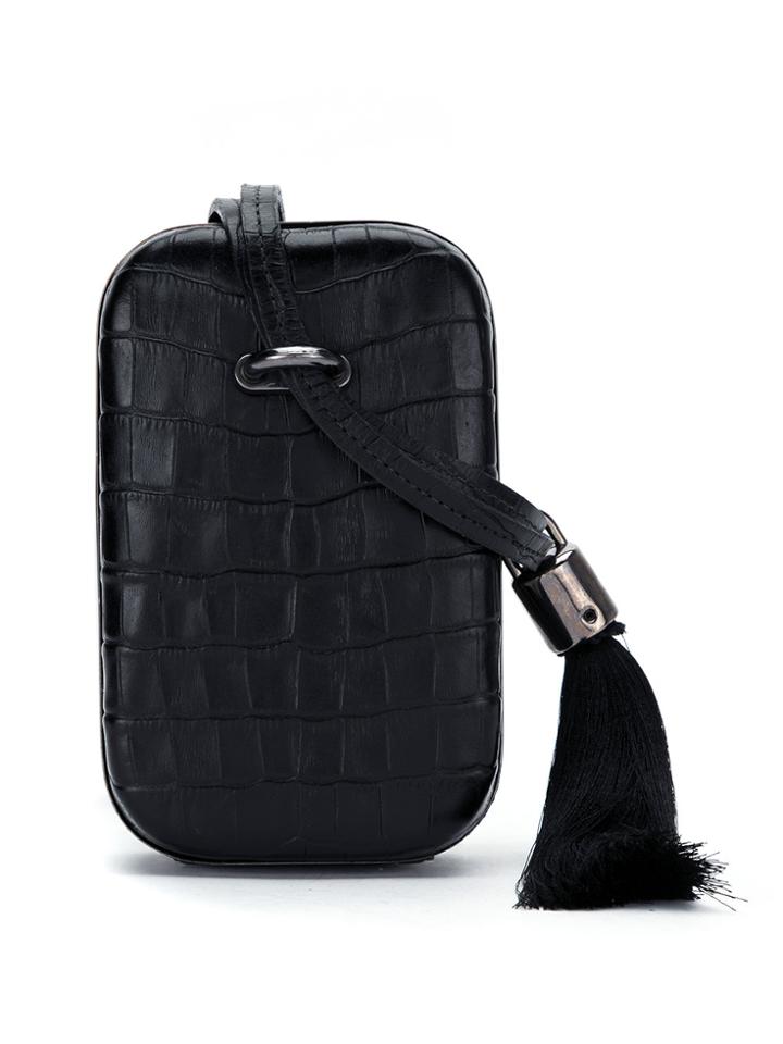Tufi Duek Croc-effect Clutch - Black