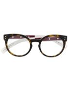 Valentino Eyewear Round Glasses - Brown