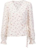 Ines De La Fressange Floral Print Wrap Blouse - White