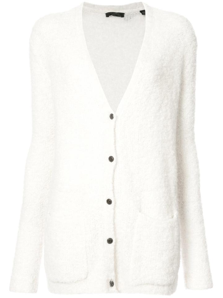 Atm Anthony Thomas Melillo Alpaca V- Neck Cardigan - White