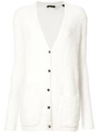 Atm Anthony Thomas Melillo Alpaca V- Neck Cardigan - White