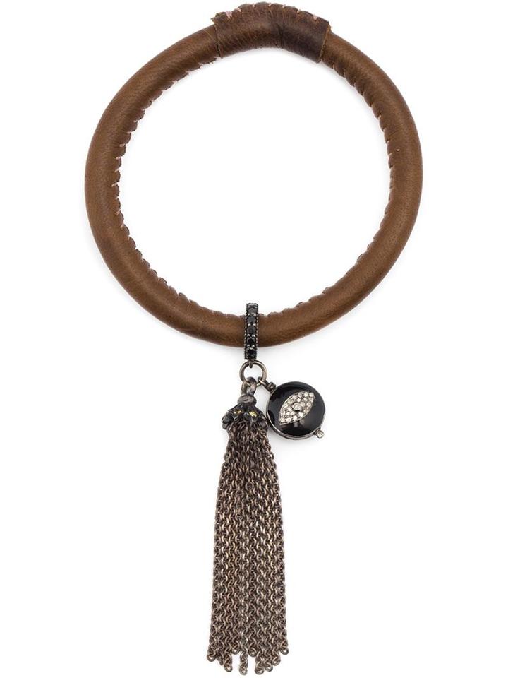 Loree Rodkin Diamond Eye Charm Tassel Bracelt