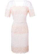 Blumarine Guipure Lace Dress, Women's, Size: 48, Pink/purple, Polyester/polyamide/spandex/elastane/silk