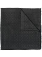 Salvatore Ferragamo Logo Print Scar - Black