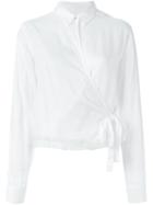 Diesel Wrap Shirt, Women's, Size: Large, White, Viscose