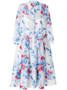 Sara Roka Floral Print Skater Dress - White