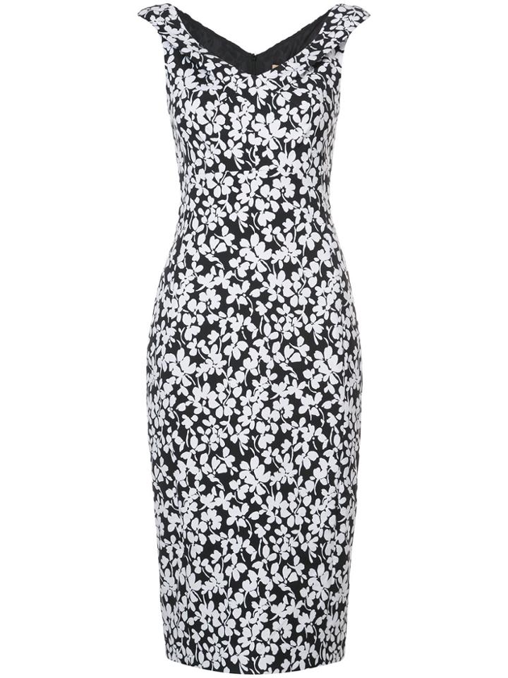 Michael Kors Floral Print Pencil Dress - White