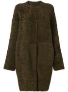 Yves Salomon Meteo Curly Coat - Green