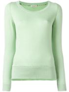 Etro Round Neck Jumper, Women's, Size: 42, Green, Cotton/cashmere