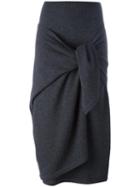 Antonio Marras Knot Effect Skirt, Women's, Size: Large, Grey, Wool/angora/polyamide