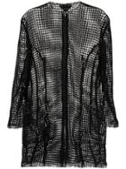 Comme Des Garçons Vintage Netted Longline Jacket - Black