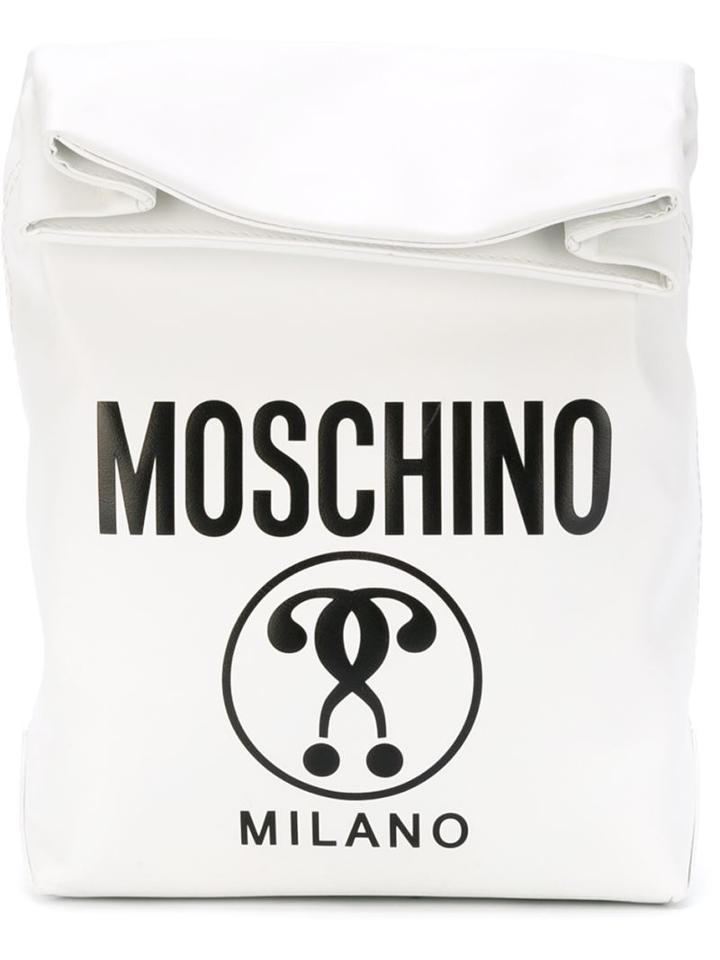 Moschino Double Question Mark Print Lunch Tote